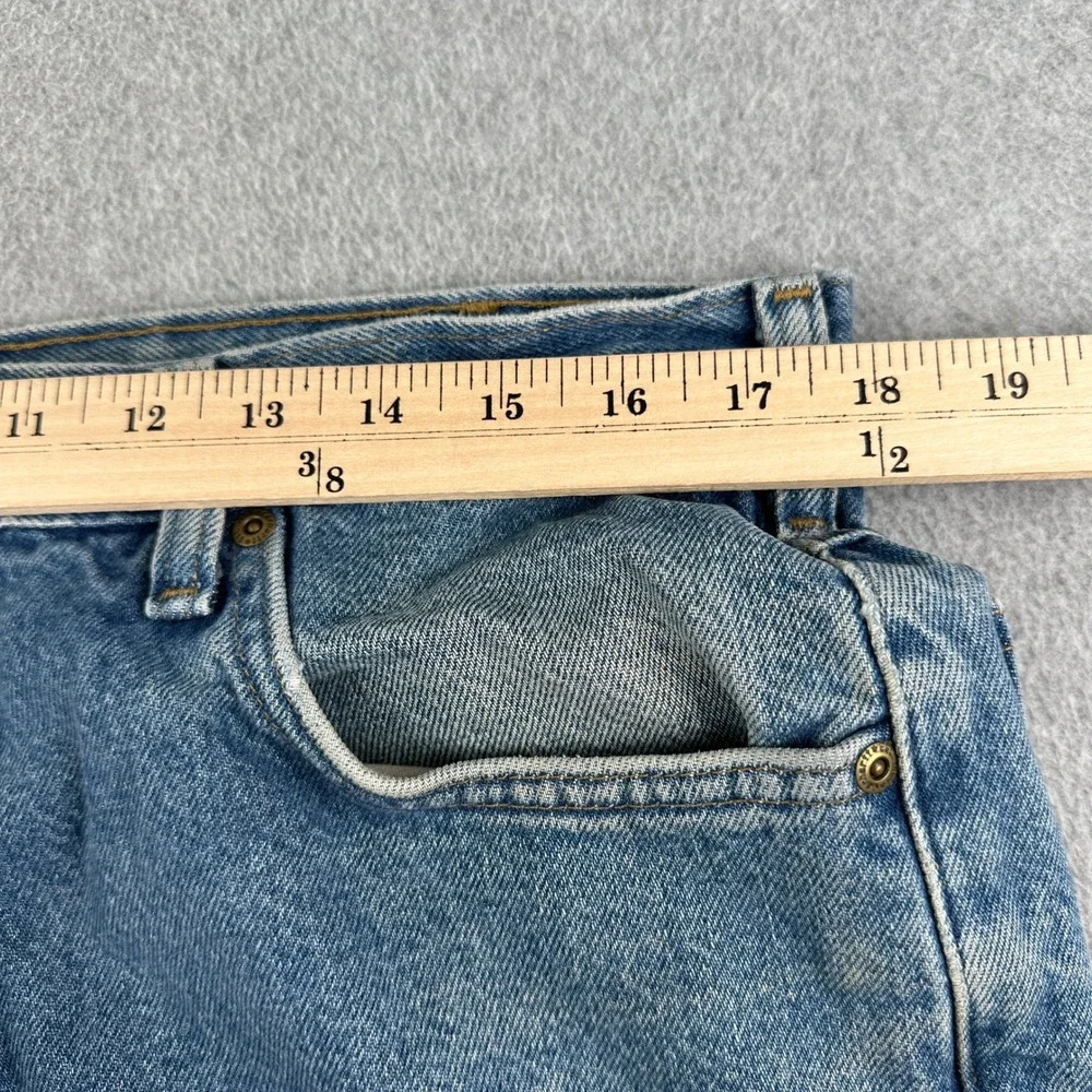 Vintage Carhartt Jeans Mens 36x30 B172 DST Relaxed Fit Blue Flannel Lined